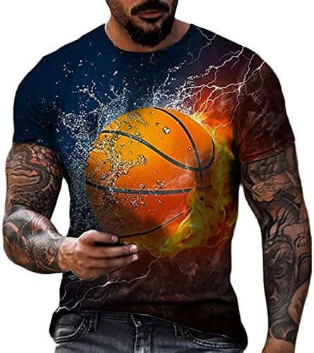 Bmisegm Летни Тениски за мъже Мъжка Спортна Риза бързосъхнеща Баскетболно с Къс Ръкав, Спортно Подходящ за Бягане Корсет