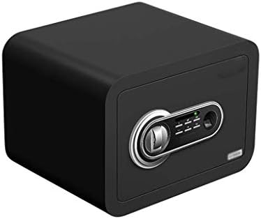 Биометричните сейф с цифрово заключване за пръстови отпечатъци и парола, черен, в шкаф, подходящ за използване