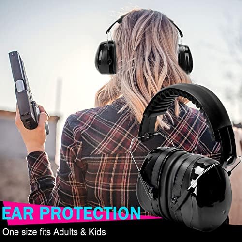 Слушалки за защита на ушите при Стрелба, намаляване на шума, на Слуха, на Стрелбището, Предпазни Очила за очи