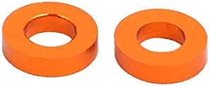 X-DREE 20pcs от алуминиева сплав с дебелина 1,5 мм, M3, плоска спирала за миене fende_r оранжев цвят (20pcs от алуминиева
