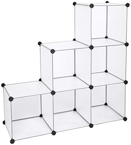 BOOA Cube Storage 6-Кубичен Органайзер За Шкаф Рафтове За Съхранение на Кубчета Органайзер САМ Шкаф За шкаф Бял