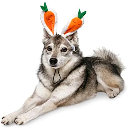 Костюм за Великден кучешки Превръзки с Уши Морков Заек Мидли (Малка)
