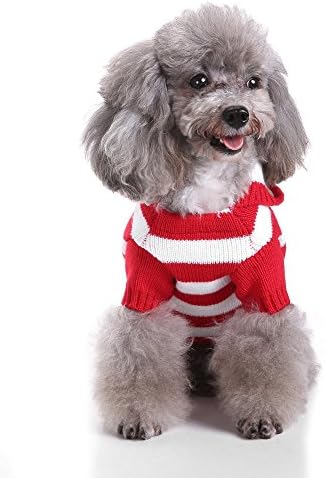 S-Lifeeling на Червено-Бели Райета Пуловер за Кучета, Празнична Облекло за Хелоуин, Коледа Облекло За домашни любимци,