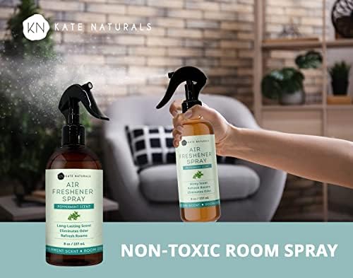 Спрей за ароматизатори за въздух с аромат на мента - Kate Naturals (8 течни унции) с ментов аромат и устранителем мирис