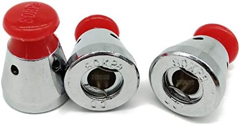 Универсален Предпазен клапан за тенджера под налягане TIHOOD 3ШТ височина 1,5 инча (червен)
