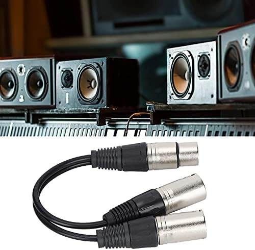Кабел-Сплитер Zyyini XLR, 3-Пинов XLR за Две съединители XLR, Свързващ Y-кабел, захранващ Кабел-Сплитер Балансиран Микрофон, Аудиоадаптер (0,8 метра)