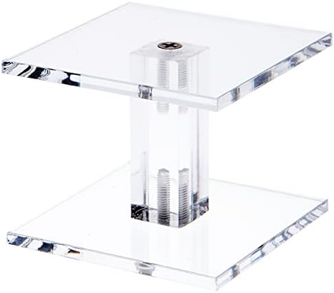 Поставка за дисплея на Plymor с квадратна стойка за щанга от прозрачен акрил 6,375 инча (височина) x 3 инча (широчина) x