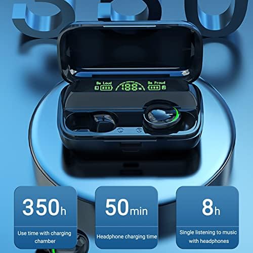 Слушалки Byikun Bluetooth, Безжични Слушалки, Слот Bluetooth слушалки 5.1 с микрофон, Втулки и ушите с управлението