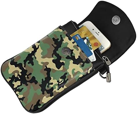Малка Чанта за мобилен телефон в Камуфляжном стил ODMP с Отделения за кредитни карти, Чанта за мобилен телефон със Сензорен