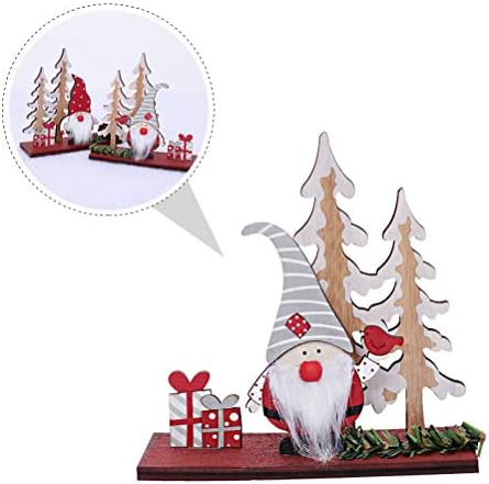 ABOOFAN 2 бр. Коледни Украси Дървени Орнаменти Безлични Кукла Тенис на Декор (Червено, Сиво), За парти