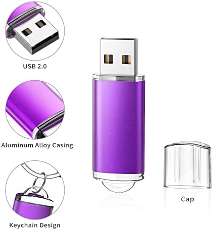 K & ZZ 4 GB USB Флаш памет, 5 Пакета Карти памет, USB 2.0, usb устройства, Удобни за съхранение, 4G Флаш памет, Флаш-памет, Многоцветен
