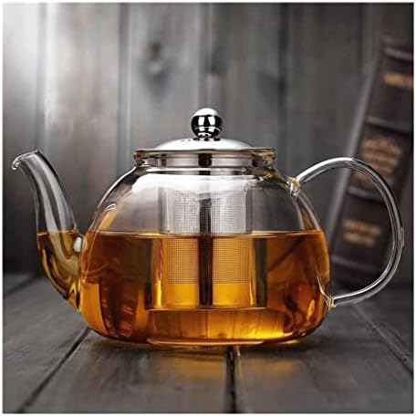 Чайник-Дебел Цветен Стъклен Чайник За Чай Топлоустойчива Стъклена Кана С Голям Капацитет От Неръждаема Стомана Чай Чайник
