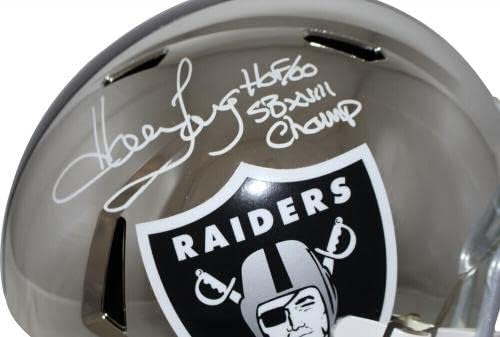 Хоуи Лонг С Автограф Oakland Raiders Хромирани Копие Шлем 2 Insc JSA 25706 - Каски NFL с Автограф