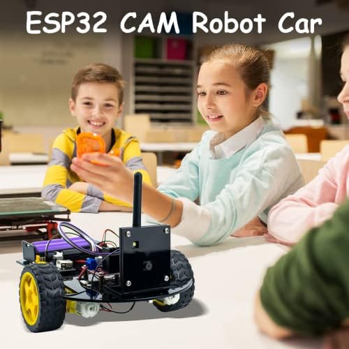 LAFVIN 2WD Smart Robot Car Kit Стартов комплект камера ESP32 с ръководството, Съвместими с Arduino IDE