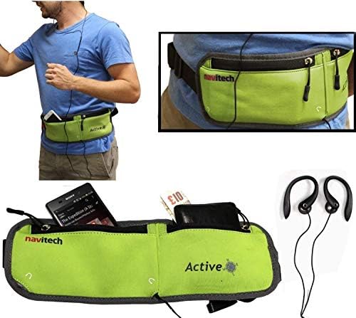 Navitech Green MP3/MP4 Водоустойчив Спортен колан за бягане, Съвместим с Naxa 4gb