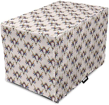 Подвижна Чанта За кутия за Племенни Кучета, Декоративен Елемент във формата на Череп на Бик, Дизайн на Американската култура в Бохемски Стил, Лесен за Употреба Калъ