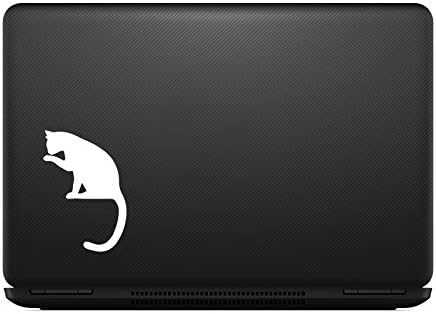 Котката Ближе Лапите На Стикер-Стикер За Лаптоп, Кола Лаптоп 5.5 (Бял)