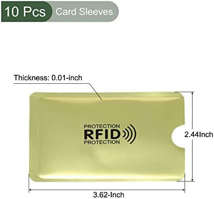 YOKIVE 10 БР RFID-държач за карти, Странично оттичане, тънък | устойчив на надраскване подложка за карти, отличен за визитки,