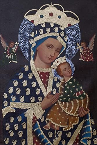 Многоцветен християнска колониалната копие на картина на NOVICA от Перу Дева вечна помощ
