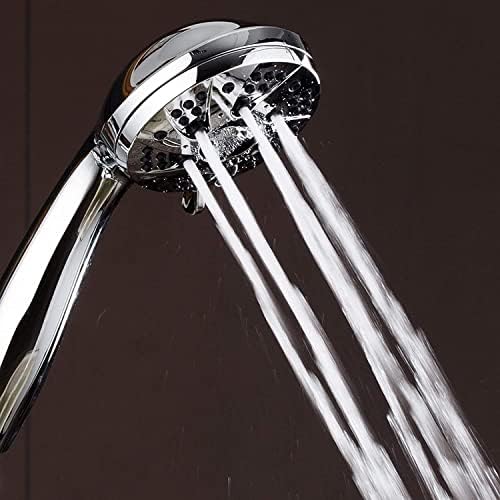 Ръчен душ AquaDance високо налягане с 6 настройки и 3.5 хромирана повърхност с маркуч за максимално удобство в душата!