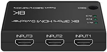 8K 3-портов превключвател HDMI 2.1 3x1 Три входни сигнала HDR HDMI Обръщат към Един изход HDR HDMI Поддръжка 8K @ 60Hz и 4K/120Hz Vision HDCP2.2