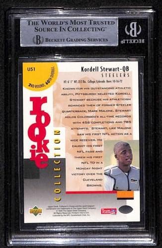 51 Kordell Stewart RC - 1995 Collector ' s Choice Обновяване на футболни картички (Звезда) БГД С автограф на Футболни