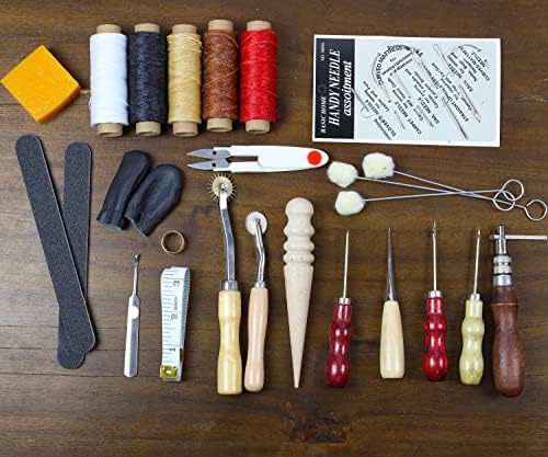 НАБОР от Инструменти за работа с кожата DANN'О, Набор от Инструменти, за начинаещи, Всички Дървени Дръжки, Кожени Инструменти