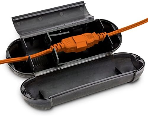 Защитни капаци за удължител KOVOT, 2 опаковки | Черен | За защита на штекеров и кабели От дъжд и сняг