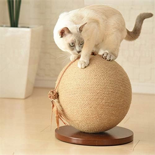 N / C Играчки за домашни животни, Когтеточка за котки от сизал, полукръгли играчка за котки, може да се върти на 360