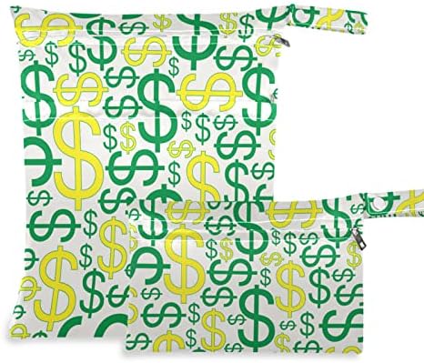 Тъканни Мокри и Сухи Чанти за Памперси susiyo Абстрактен Знак за долар Водоустойчив Многократна употреба Мокри Чанти