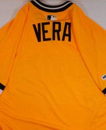 2019 Питсбърг Пайрэтс Едуардо Вяра Жълта риза, Пусната в играта 1979 TBTC 349 - Използваните В играта Тениски MLB