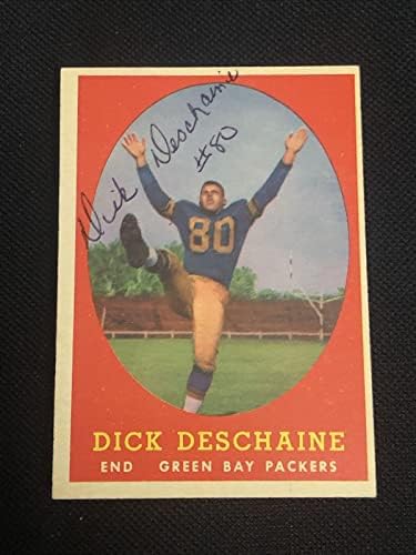 Дик Дешейн 1958 Topps Подписа Картичка с автограф на 48 Грийн Бей Пакърс - Футболни картички с автографи на NFL