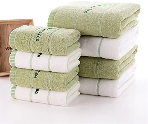 WPYYI Комплект кърпи от 3 теми Бели и зелени Цветя, Кърпи за баня, Памучни Бродирани Аксесоари за баня (Цвят: сив, размер