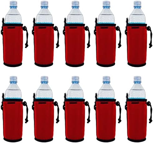 Празен кулата от неопреновой бутилки за вода (10 x, червен)