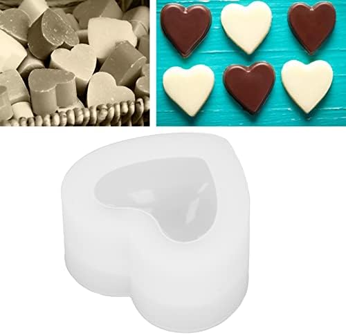 Форма за торта с фондан, Силиконова Форма 5шт, 3D Форма за Торта във формата на Сърце, Форма за Шоколад,