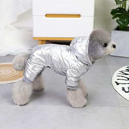 WZHSDKL Зимни памучен дрехи за кучета, непромокаемое ватное палта за кучета, светоотражающая дрехи, жилетка за малки, големи кучета, гащеризон за домашни любимци (Цвят: