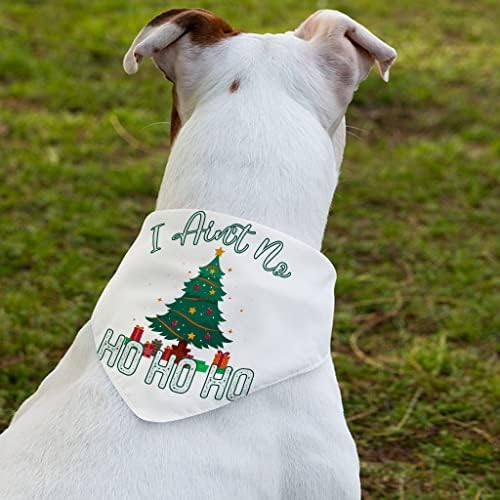 Аз Не Хо-Хо-Хо Коледен Нашийник-Кърпа за Домашни любимци - Яка-Шал под формата на Коледно - Страхотна шарена Кърпа за кучета - L