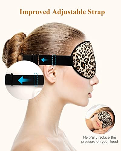 Маска за сън, за мъже и жени, Мека Удобна Маска за очи за сън, 3D Contour Превръзка на очите, Без натиск, Регулираща