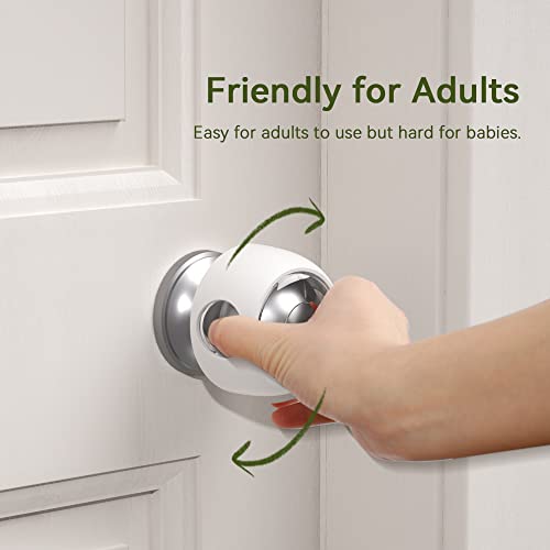 EUDEMON 4 Pack Актуализирана Капачка на дръжката на Вратата, За детска безопасност, Система за Заключване на вратите,