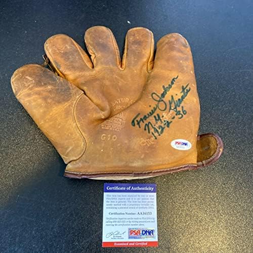 Травис Джаксън, Ню Йорк Джайентс, 1922-36, бейзболна ръкавица с автограф игра модели, ръкавици MLB с ДНК PSA