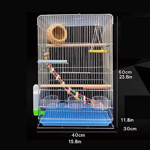 KUANDARM Преносими Клетки за Птици Метална Жица Чинка Птици Пътна Клетка с Пластмасово Долни Чекмедже Стълбище