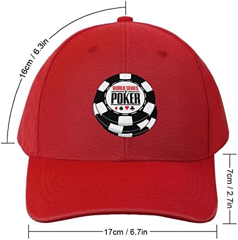 WEEDKEYCAT WSOP Покер Мъжка бейзболна шапка От Полиестер За шофьори на камиони, Регулируем Шапка За Голф, Дамски