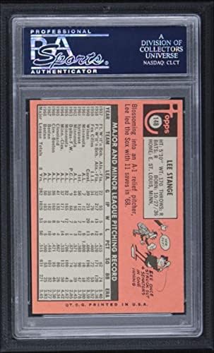 1969 Topps 148 Ли Стэндж на Бостън Ред Сокс (бейзболна картичка) PSA PSA 9.00 Ред Сокс