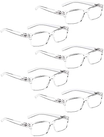 LUR 6 опаковки, прозрачни очила за четене + 7 опаковки очила за четене без рамки (общо 13 двойки ридеров + 4,00)