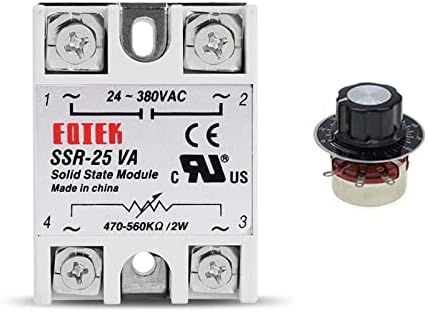 DAYAQ 10VA 25VA 40VA Твърди релеен Регулатор на напрежение 24-380 В променлив ток с потенциометром 10A 25A 40A 1 бр.