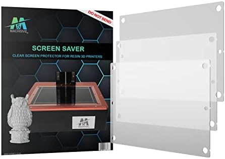 Mach5ive Screen Saver - Прозрачно защитно фолио за 3D принтери на основата на смоли (Юпитер - 3 опаковки, прозрачни)