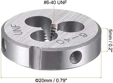 Кръгли печати uxcell за резби 6-40 UNF, ръчни инструменти за ремонт на резби на станове от легирана инструментална