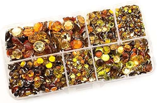 Събиране на Кристали Summer-Ray от 3 мм до 10 мм Есенни Цветя с плоска задната част на Кутия За съхранение