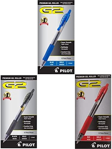 Гел химикалки PILOT G2 Premium с многократна употреба и прокара топката-сонда и Гел химикалки PILOT G2 Premium с многократна