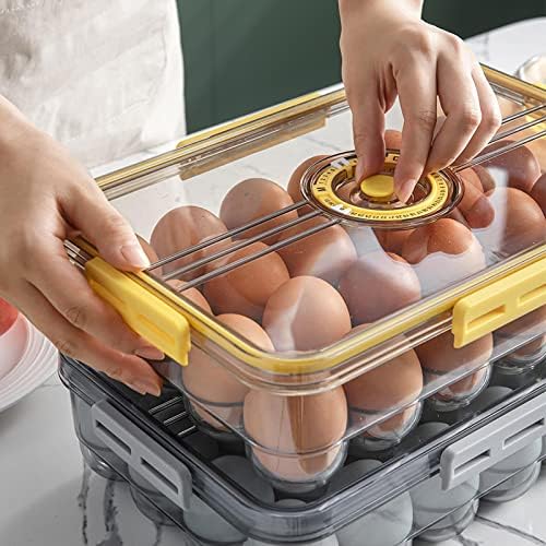Кутия за Съхранение на яйца в хладилника ZINPAR 24 клон на Пластмасова Прозрачна Кутия За Съхранение на Замразени